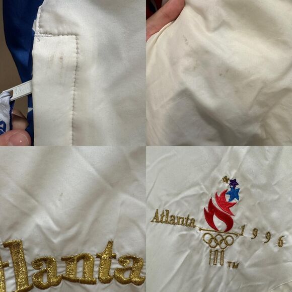vintage starter 1996 atlanta olympics usa flag windbreaker jacket size large - Picture 7 of 8